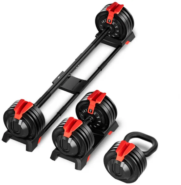 Odin Verstellbare Hantel 24kg 3-in-1 Set (inkl. Stange und Kettlebell)