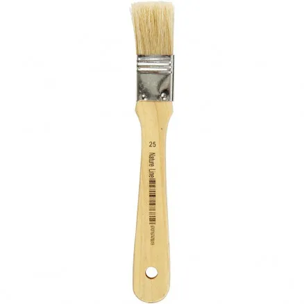 Lackpinsel, L: 18,5 cm, B: 25 mm, flach, 12 Stk / 12 Pk.