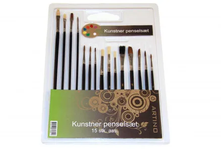 Artino Pinselset, Sortiment verschiedener Größen - 15 Stk.