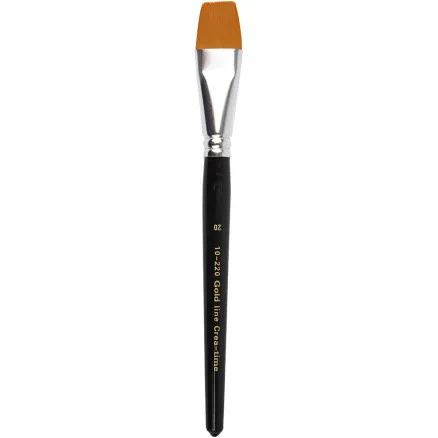 Gold Line Pinsel, L: 21 cm, B: 24 mm, flach, 6 Stk / 6 Pkg.