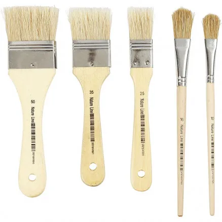 Lackpinsel, L: 18,5–21,5 cm, B: 13–50 mm, flach, 10 Stk. / 1 Pkg.