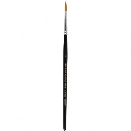 Gold Line Pinsel, L: 18,5 cm, B: 3 mm, rund, 12 Stk / 12 Pk.
