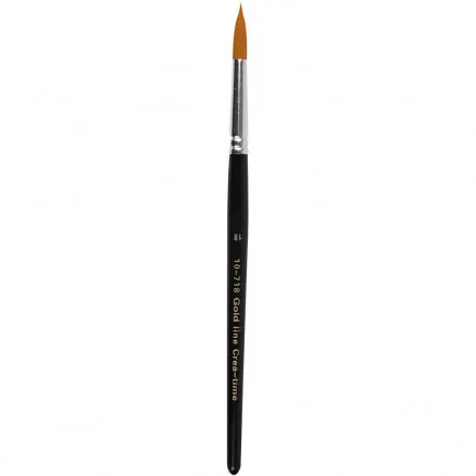 Gold Line Pinsel, L: 20 cm, B: 7 mm, rund, 6 Stk / 6 Pk.