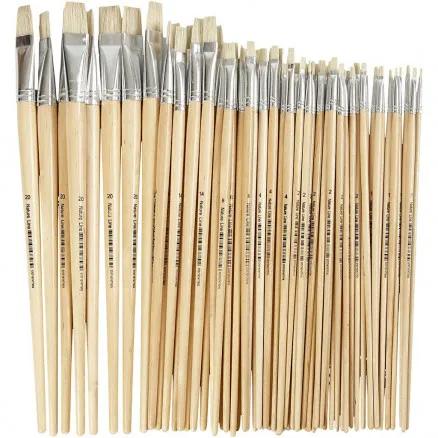 Nature Line Pinsel, L: 27,5–33 cm, B: 5–19 mm, flach, 64 Stk / 1 Pkg.