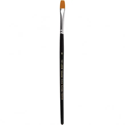 Gold Line Pinsel, L: 18,5 cm, B: 8 mm, flach, 12 Stk / 12 Pk.